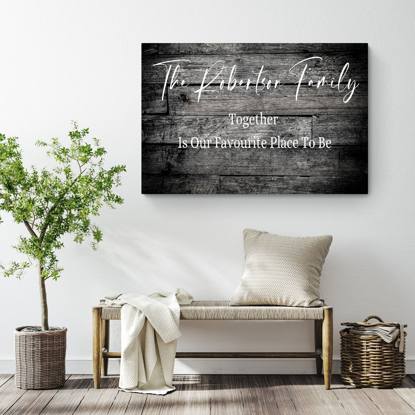 The Robertson Family Name Wall Art Canvas