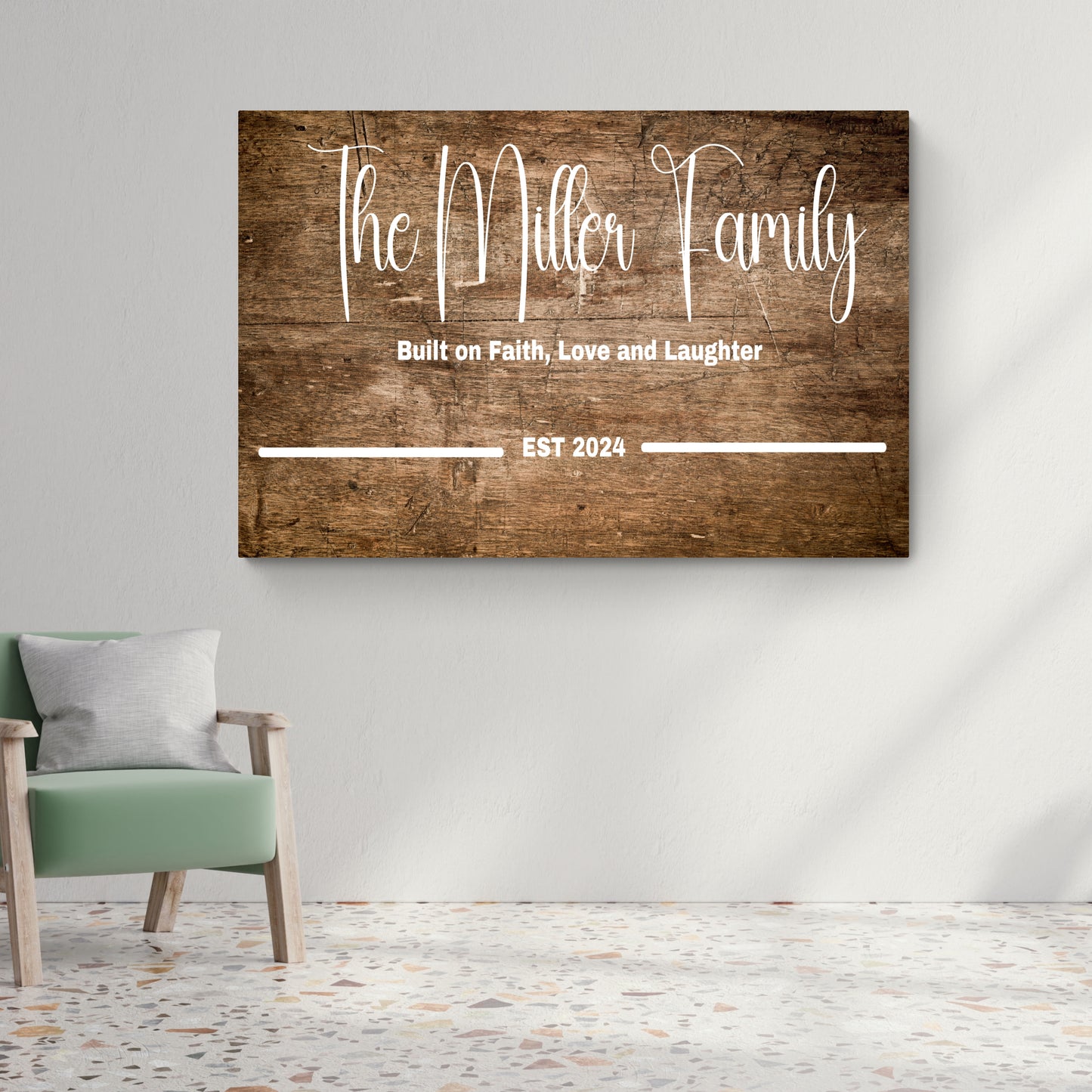 The Miller Family Name Wall Art Canvas