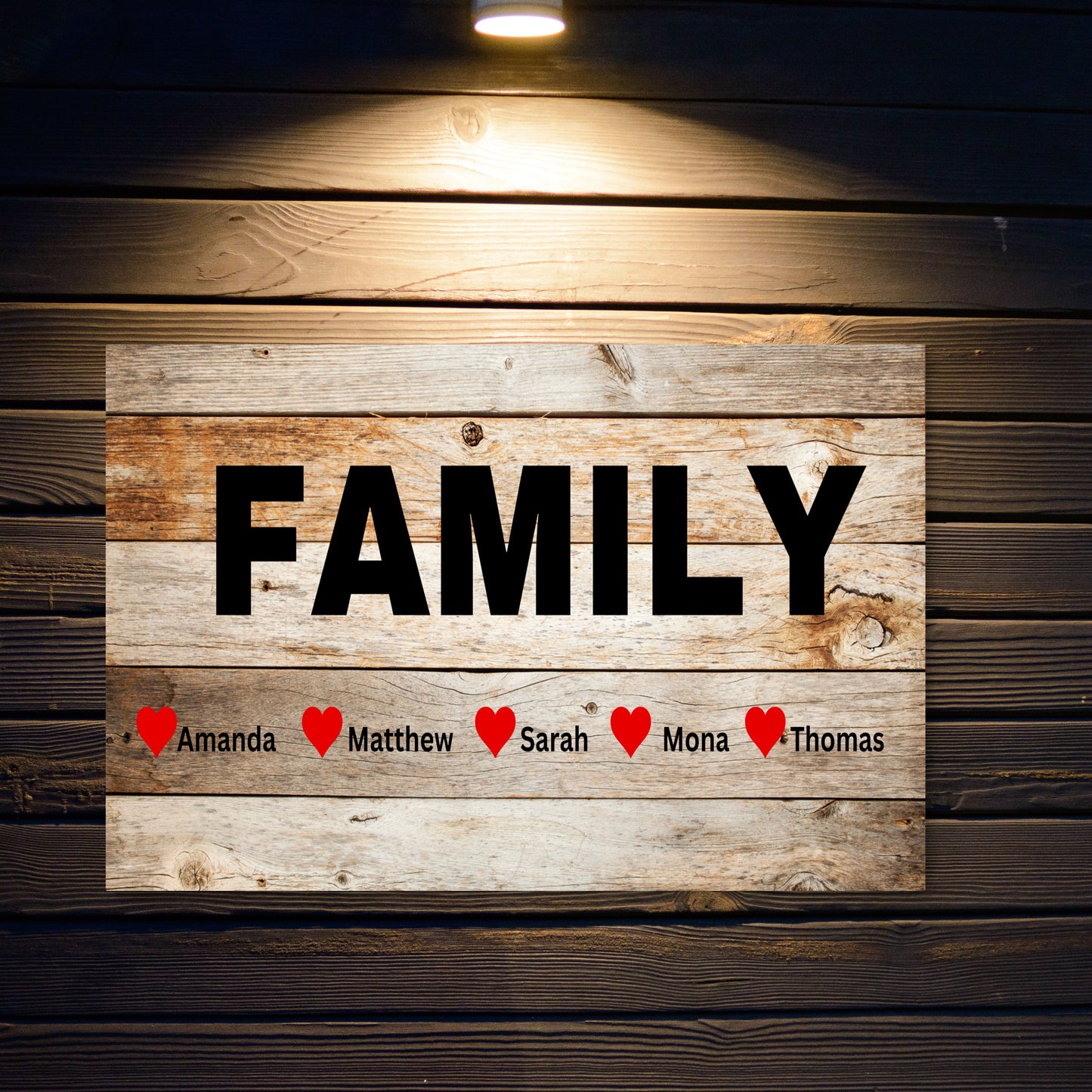 Family Tree Name Wall Art Canvas Personalized