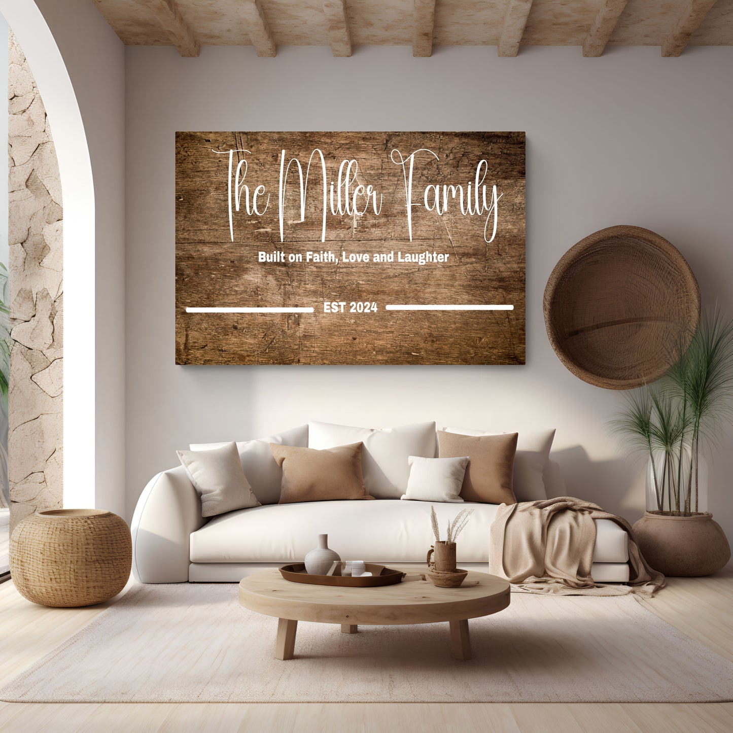 The Miller Family Name Wall Art Canvas