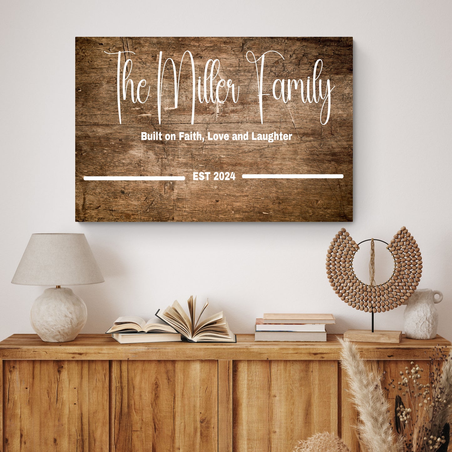 The Miller Family Name Wall Art Canvas
