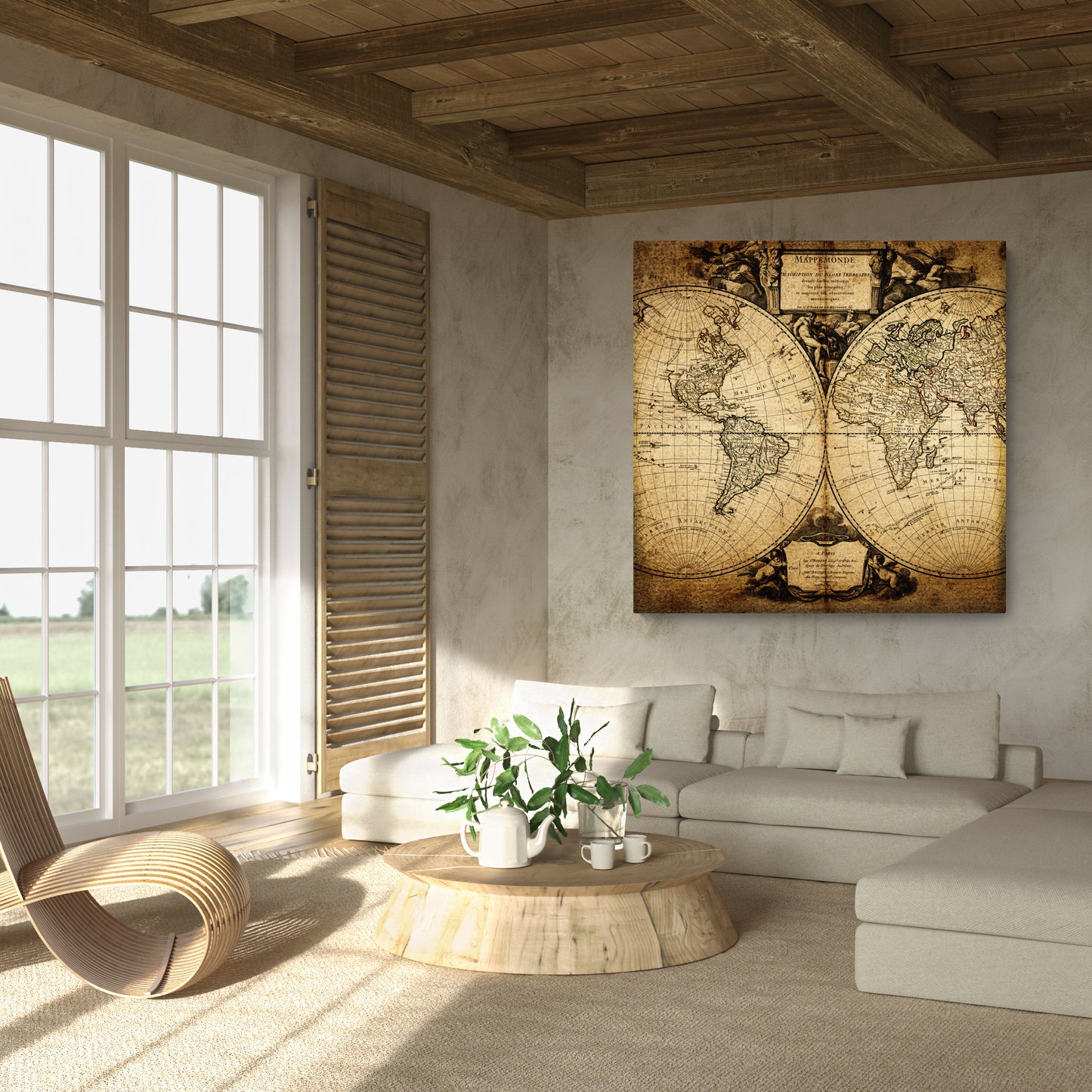 Old world map Canvas Wall Art