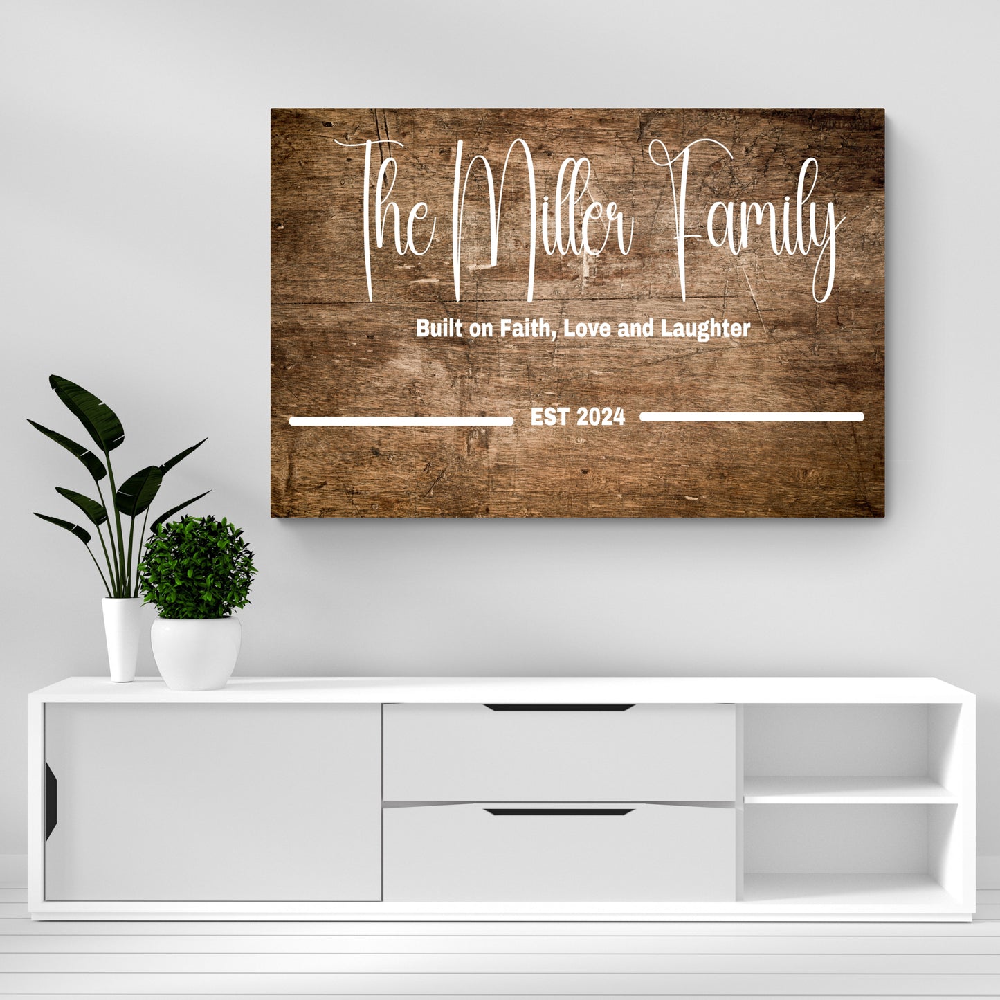 The Miller Family Name Wall Art Canvas