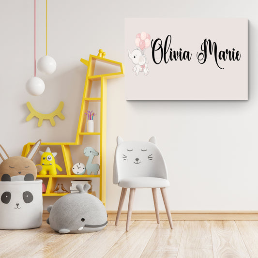 Olivia Personalized Wall Art Canvas