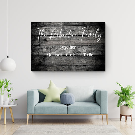 The Robertson Family Name Wall Art Canvas