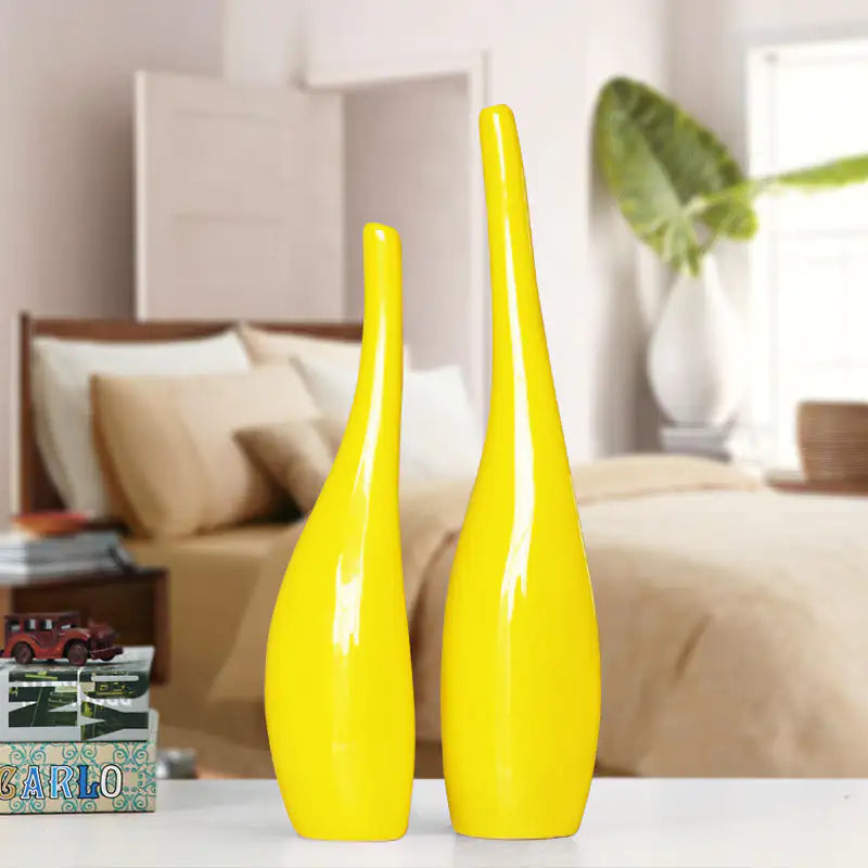 Nordic Gold Plated Ceramic Vase Home Decor