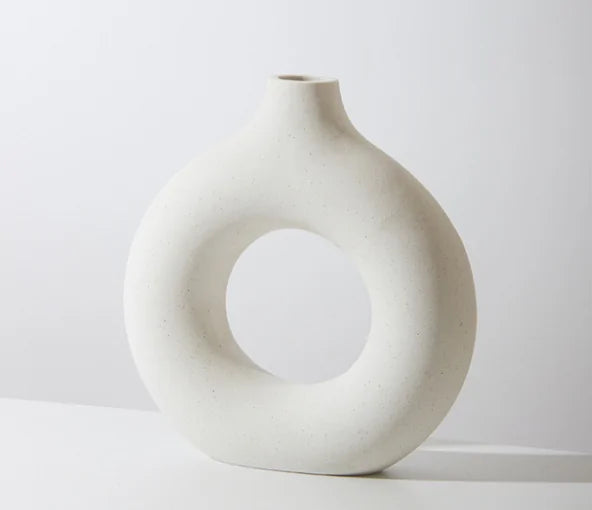 Ceramic Donut Vase Modern Home Decor
