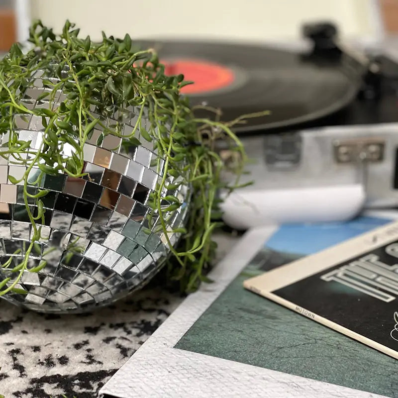 Disco Ball Hanging Flower Vase Decor