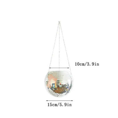 Disco Ball Hanging Flower Vase Decor