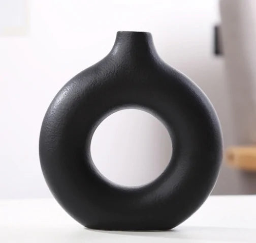 Ceramic Donut Vase Modern Home Decor
