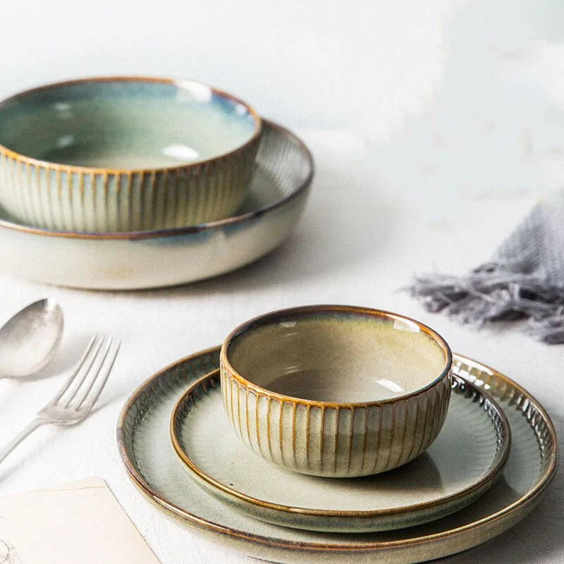 Japanese Style Ceramic Plates for Table Decor