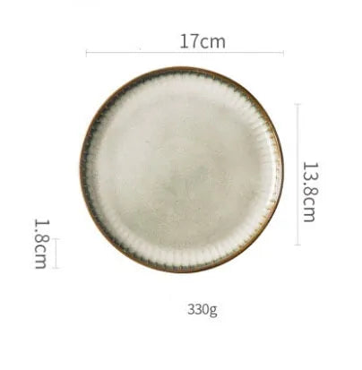 Japanese Style Ceramic Plates for Table Decor