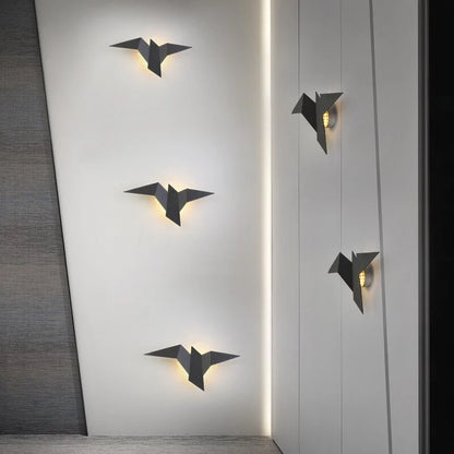 Nordic Iron Bird Wall Lamp Home Decor