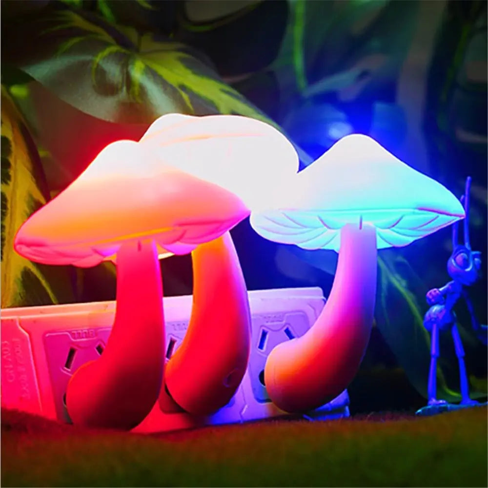 Mushroom night light with sensor home decor