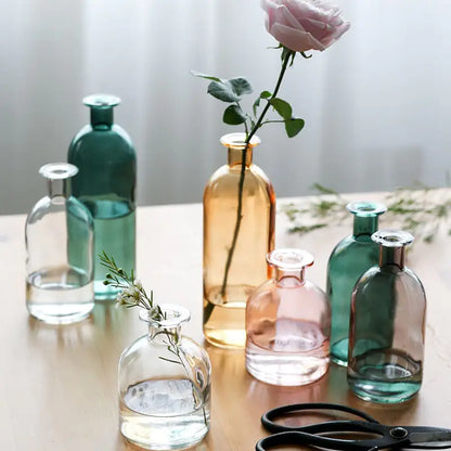 Nordic glass flower vase home decor