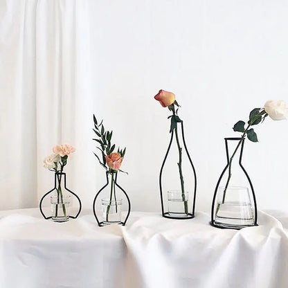 Nordic style iron flower vase home decor