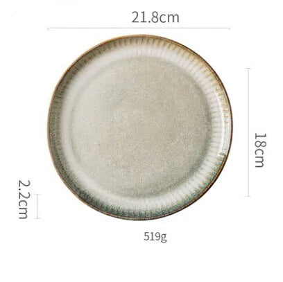 Japanese Style Ceramic Plates for Table Decor